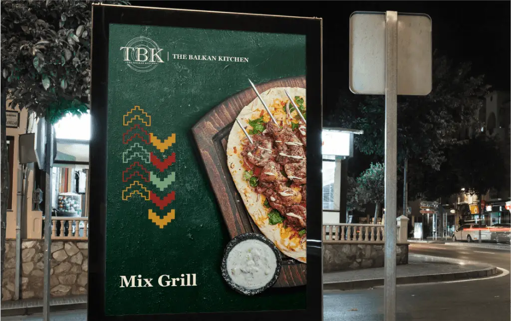 Restaurant branding and menu design for retail food and beverage business
